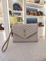 YSL, Envelope Clutch Bag, , Beige, Very Very  Good - Image 3