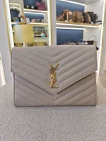 YSL, Envelope Clutch Bag, , Beige, Very Very  Good - Image 6
