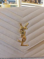 YSL, Envelope Clutch Bag, , Beige, Very Very  Good - Image 9