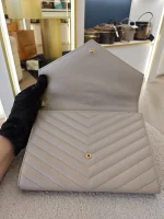 YSL, Envelope Clutch Bag, , Beige, Very Very  Good - Image 29