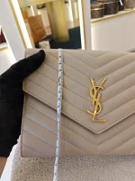 YSL, Envelope Clutch Bag, , Beige, Very Very  Good - Image 49