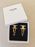 Celine, Triomphe Snap Hair Clips, , Gold, Very Very  Good - Image 17