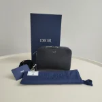 Dior, Zipped Pouch with Strap, , Black, Like New - Image 2