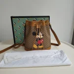 Gucci, x Disney Mickey Bucket Bag, Small, Brown, Very Very  Good - Image 2