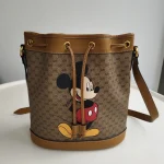 Gucci, x Disney Mickey Bucket Bag, Small, Brown, Very Very  Good - Image 38