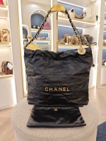 Chanel, Chanel 22, Small, Black, Like New - Image 4