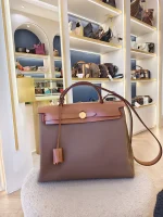 Hermes, Herbag Zip 31, 31", Etoupe, Like New - Image 4