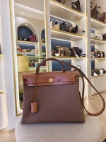 Hermes, Herbag Zip 31, 31", Etoupe, Like New - Image 5