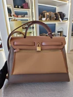 Hermes, Herbag Zip 31, 31", Etoupe, Like New - Image 14