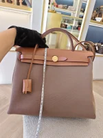 Hermes, Herbag Zip 31, 31", Etoupe, Like New - Image 37