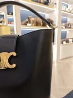 Celine, Celine Medium Bucket Louise, Medium, Black, Like New - Image 7