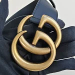 Gucci, Marmont Thin Leather Belt , 75/30, Black, Very Very  Good - Image 3