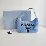 Prada, Re-Edition 2000 Terry Mini Bag, Mini, Blue, Very Good - Image 2