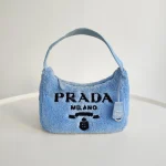 Prada, Re-Edition 2000 Terry Mini Bag, Mini, Blue, Very Good - Image 3
