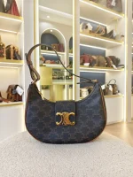 Celine, [Celine] Ava Triomphe, Medium, Brown, Very Very  Good - Image 4