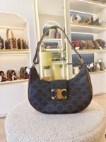 Celine, [Celine] Ava Triomphe, Medium, Brown, Very Very  Good - Image 5