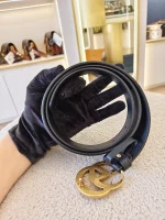 Gucci, Marmont Leather Belt, 90/36, Black, Very Very  Good - Image 5