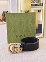 Gucci, Marmont Leather Belt, 75/30, Black, Very Very  Good - Image 4