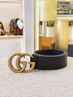 Gucci, Marmont Leather Belt, 75/30, Black, Very Very  Good - Image 5