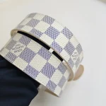 Louis Vuitton, Ceinture Pochette Solo, 80/32, White, Like New - Image 7