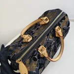 Louis Vuitton, Limited Edition Monogram Fleur de Jais Speedy 30, 30, Brown, Like New - Image 8