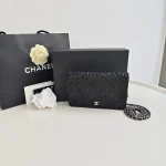Chanel, Camellia WOC,  7.5", Black, Very Very  Good - Image 2