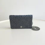 Chanel, Camellia WOC,  7.5", Black, Very Very  Good - Image 3