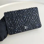 Chanel, Camellia WOC,  7.5", Black, Very Very  Good - Image 4