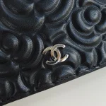 Chanel, Camellia WOC,  7.5", Black, Very Very  Good - Image 5