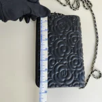 Chanel, Camellia WOC,  7.5", Black, Very Very  Good - Image 33