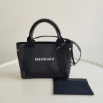 Balenciaga, Navy Cavas XS Tote Bag, XS, Black, Very Very  Good - Image 3