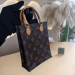 Louis Vuitton, Petit Sac Plat, Mini, Brown, Very Like New - Image 8