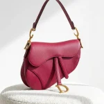 Dior, Saddle Bag, Medium, Red, Like New