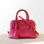 Prada, Prada Saffiano Lux Mini Promenade Bag, Mini, Pink, Very Very  Good