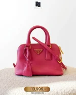 Prada, Prada Saffiano Lux Mini Promenade Bag, Mini, Pink, Very Very  Good