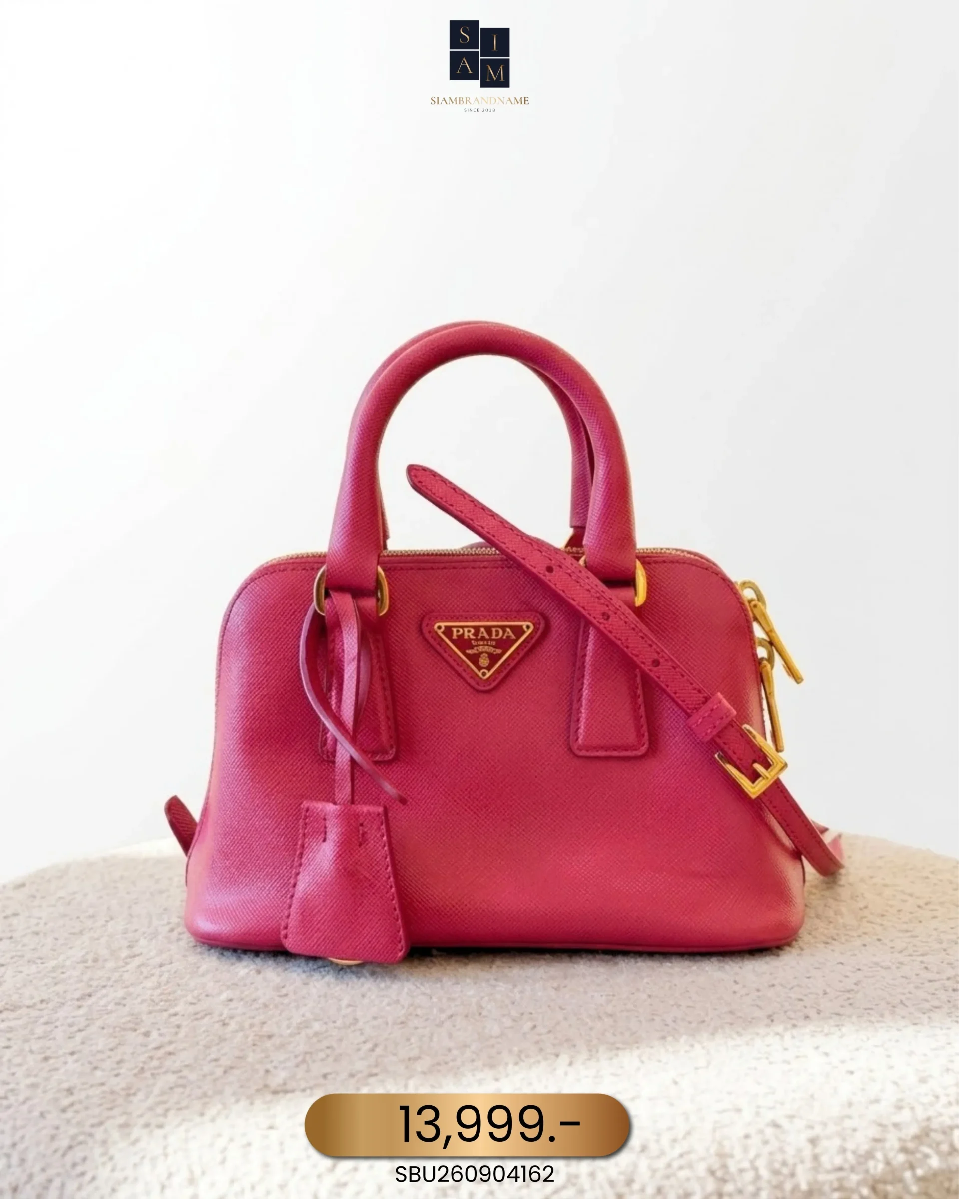SBU260904162 Prada, Prada Saffiano Lux Mini Promenade Bag, Mini, Pink, Very Very Good - Image 1