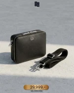 Dior, Zipped Pouch with Strap, , Black, Like New