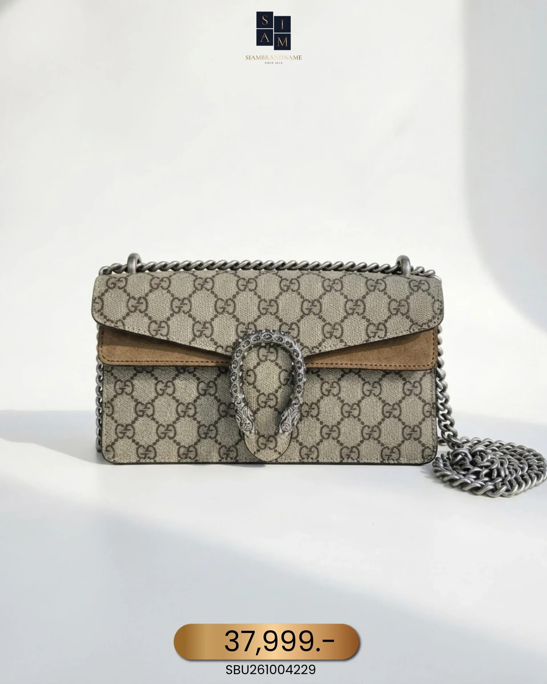 SBU261004229 Gucci, Dionysus Shoulder Bag, Medium, Beige, Like New - Image 1