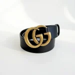 Gucci, Marmont Thin Leather Belt , 75/30, Black, Very Very  Good