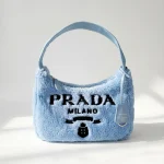 Prada, Re-Edition 2000 Terry Mini Bag, Mini, Blue, Very Good