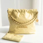 Chanel, 22 Tote bag, Small, Yellow, Very Very  Good