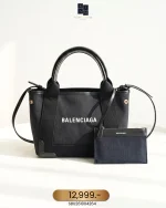 Balenciaga, Navy Cavas XS Tote Bag, XS, Black, Very Very  Good
