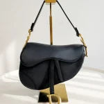 Dior, Saddle Bag, Medium, Black, Very Very  Good