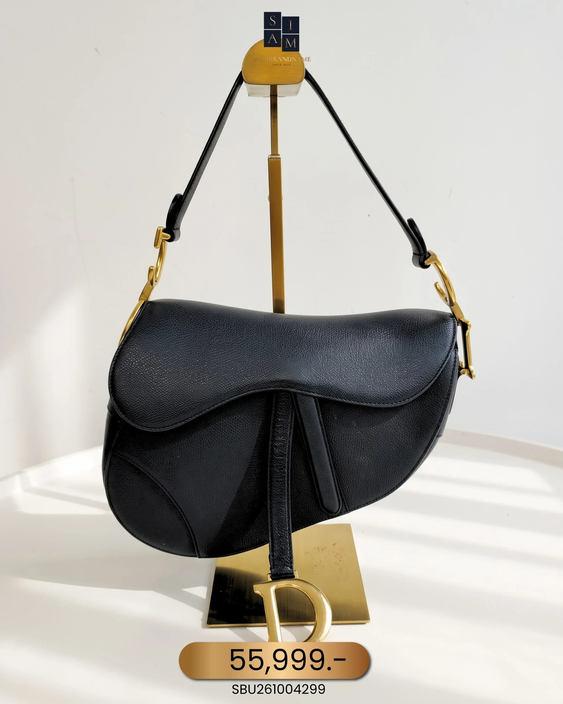 SBU261004299 Dior, Saddle Bag, Medium, Black, Very Very Good - Image 1
