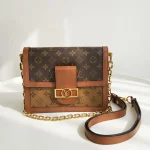 Louis Vuitton, Dauphine, MM, Brown, Very Very  Good