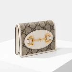 Gucci, Horsebit 1955 Card Case Wallet, , Brown, Very Very  Good