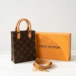 Louis Vuitton, Petit Sac Plat, Mini, Brown, Very Like New